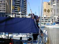 Boat cover at work